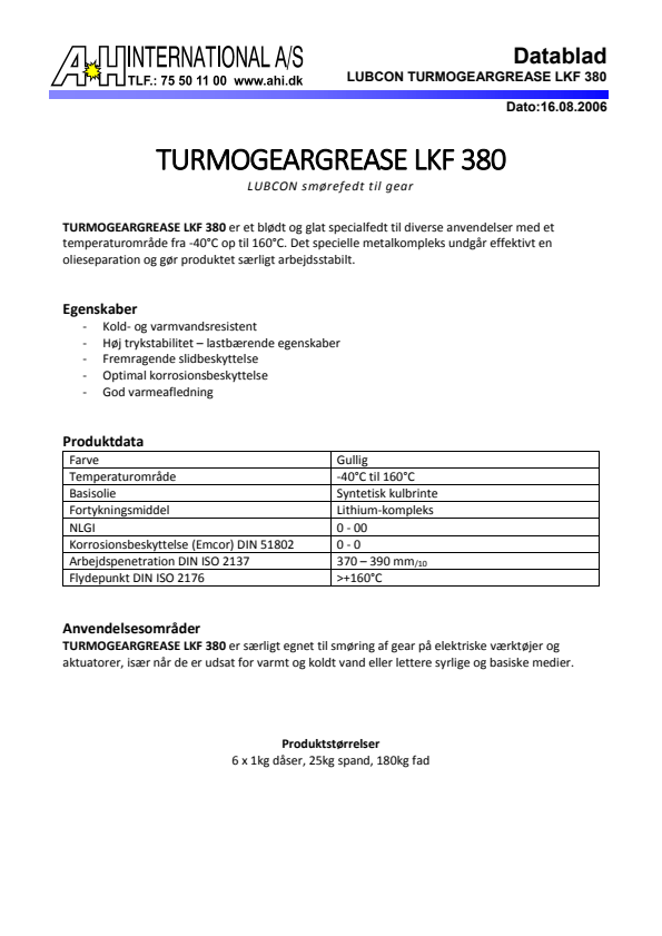 

Turmogeargrease LKF 380

